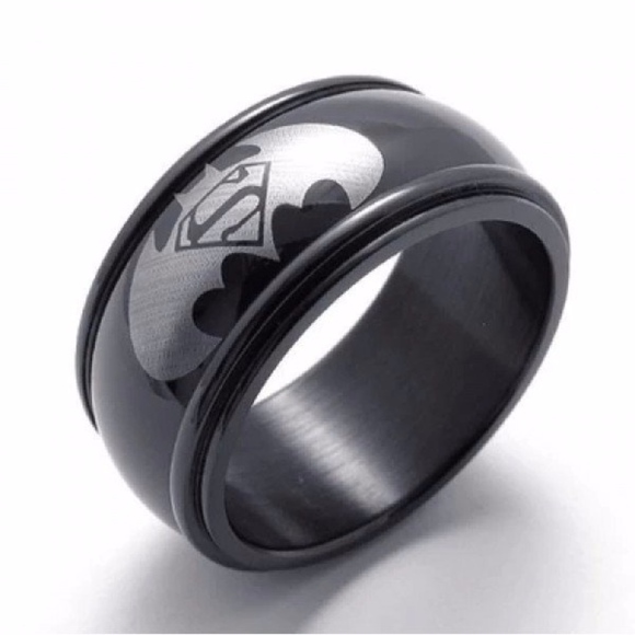 Other - Mans Stainless steel Band. Batman/Superman logo
